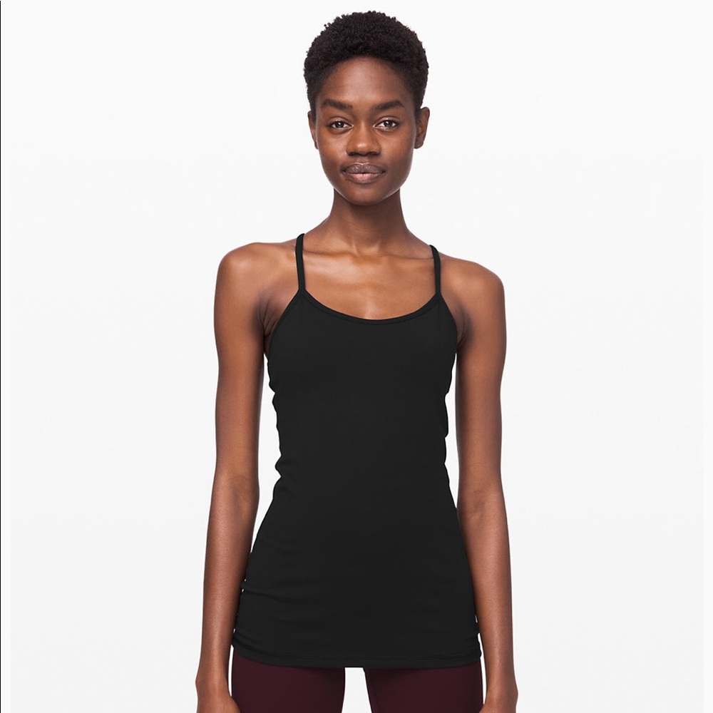Lululemon Power Y Tank top in charcoal. Size 6